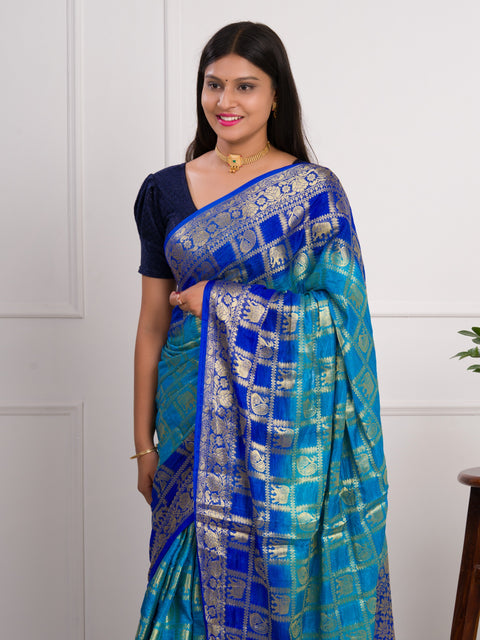 KcPc New Special Art silk Banarasi Style With Zari weaving Work Saree KCPC
