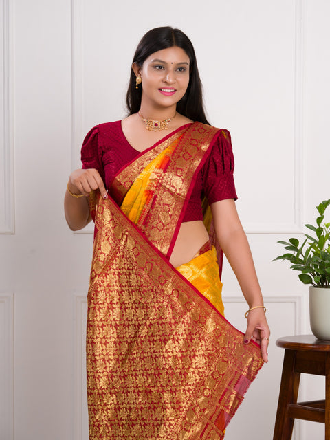 KcPc New Arrival Art silk Banarasi Style With Zari weaving Work Saree KCPC