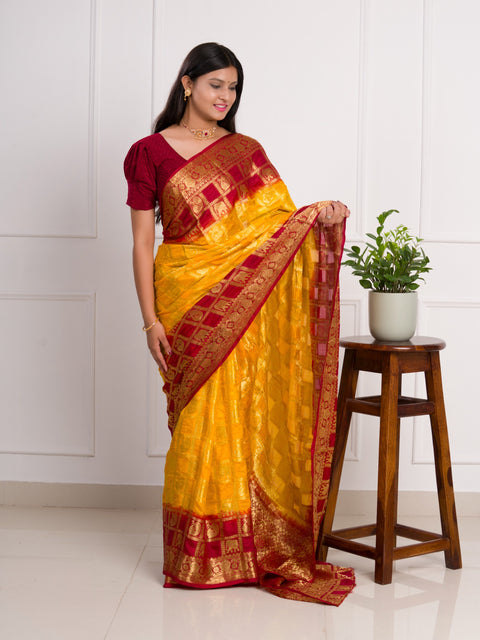 KcPc New Arrival Art silk Banarasi Style With Zari weaving Work Saree KCPC