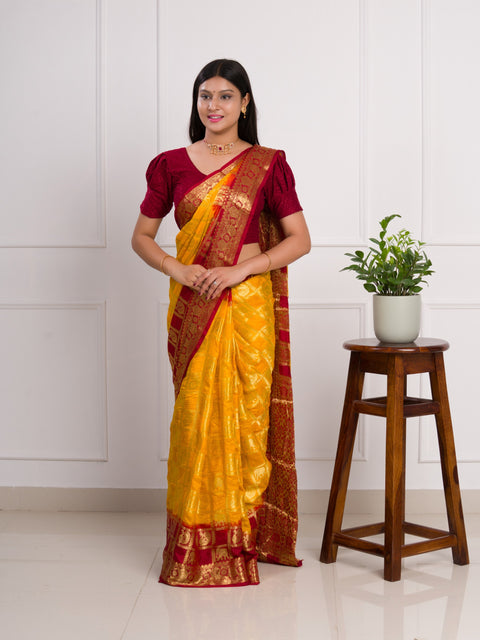 KcPc New Arrival Art silk Banarasi Style With Zari weaving Work Saree KCPC