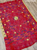 KcPc New Beautifull Heavy Belbutti Marriage Chunri Dedh Pat Chunri (Pure Georgette Fabric)