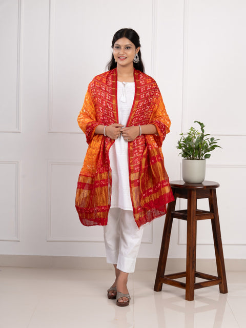 KcPc Ghatchola Bandhej Silk Dupattas
