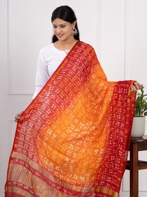 KcPc Ghatchola Bandhej Silk Dupattas