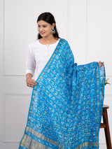 KcPc Ghatchola Bandhej silk Dupattasfirozi