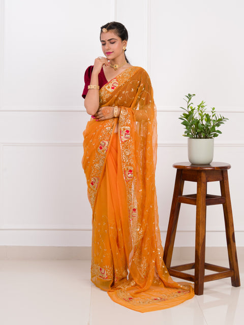 KcPc Special Classic Traditional Saree in Royal Georgette Fabric  JAY