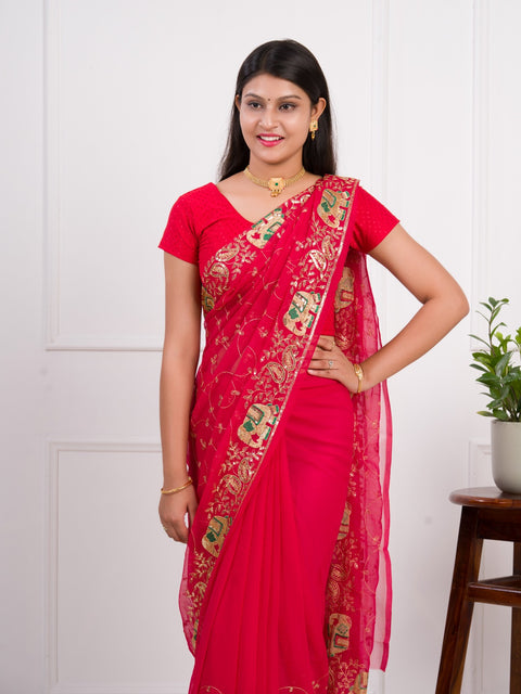 KcPc Special New Vibrant Traditional Look with Soft Georgette Saree JAY
