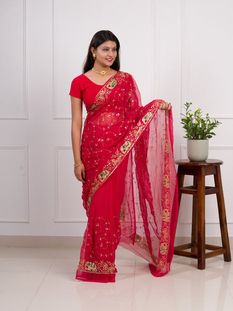 KcPc Special New Vibrant Traditional Look with Soft Georgette Saree JAY