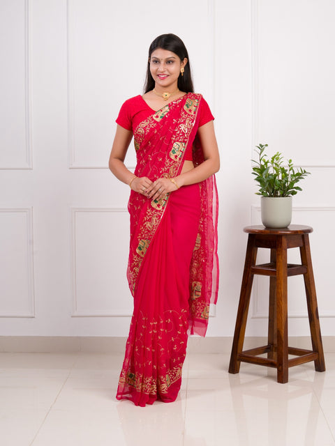 KcPc Special New Vibrant Traditional Look with Soft Georgette Saree JAY