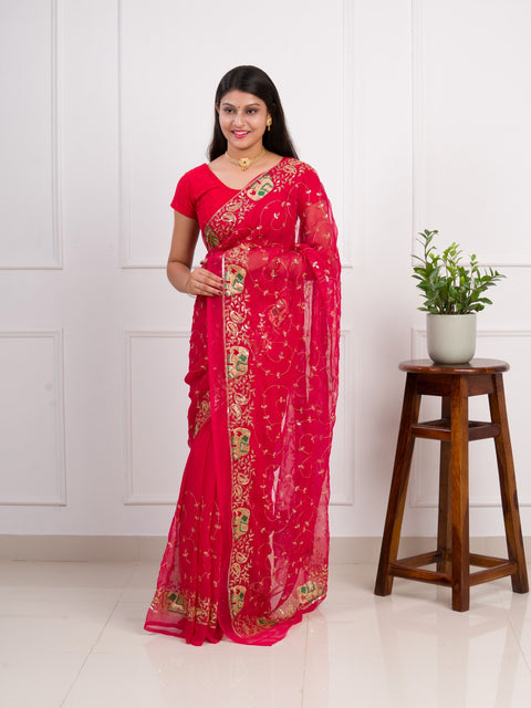 KcPc Special New Vibrant Traditional Look with Soft Georgette Saree JAY