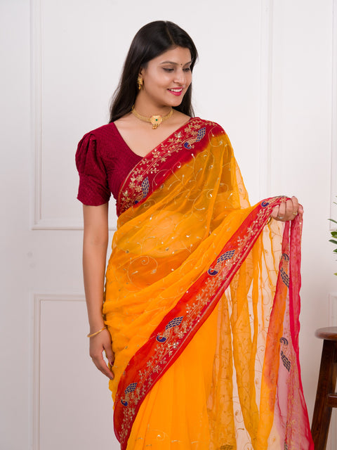 KcPc New Royal Wedding Saree in Traditional Georgette Elegance JAY