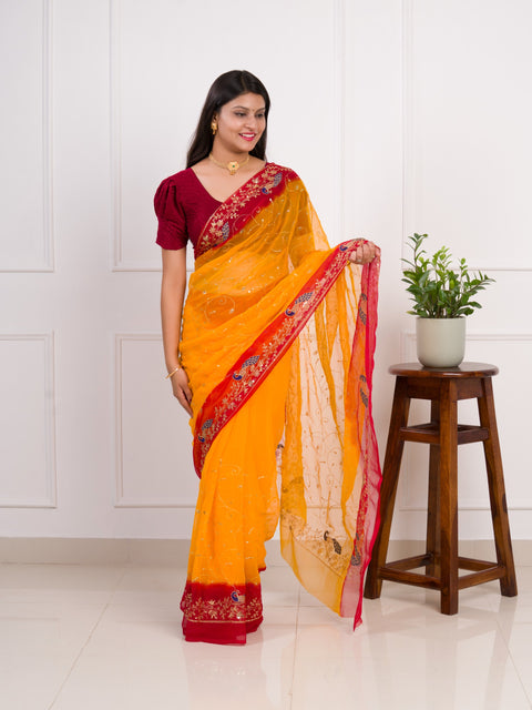 KcPc New Royal Wedding Saree in Traditional Georgette Elegance JAY