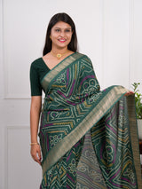 By Bandhani Saree With Festive Wear