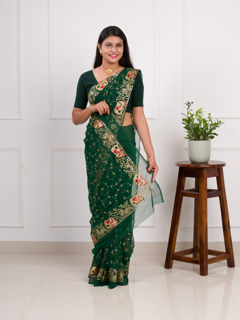KcPc Cultural Elegance Traditional Georgette Saree for Bridesmaids  JAY