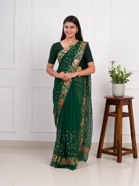 KcPc Cultural Elegance Traditional Georgette Saree for Bridesmaids  JAY