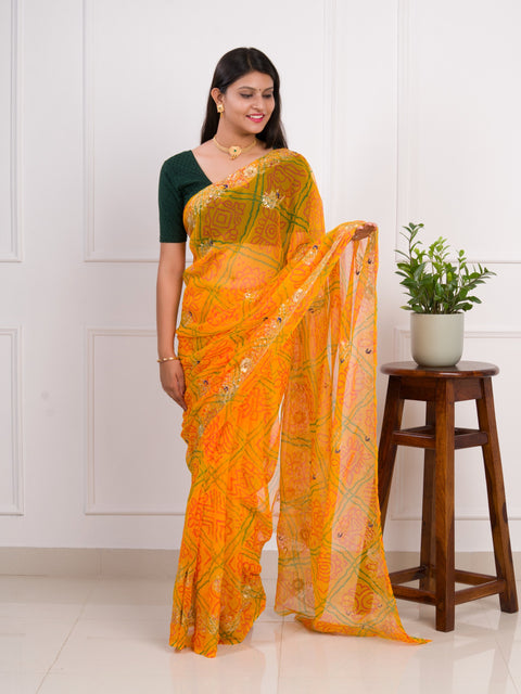 KcPc Radiant Charm In Georgette With Sequin Tari Work Saree JAY
