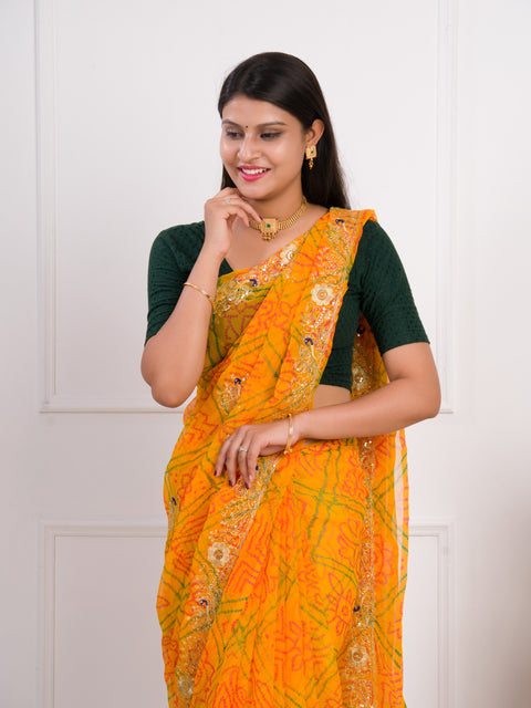 KcPc Radiant Charm In Georgette With Sequin Tari Work Saree JAY