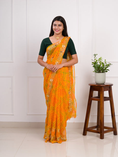 KcPc Radiant Charm In Georgette With Sequin Tari Work Saree JAY