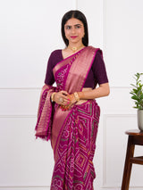 By Bandhani Saree With Festive Wear