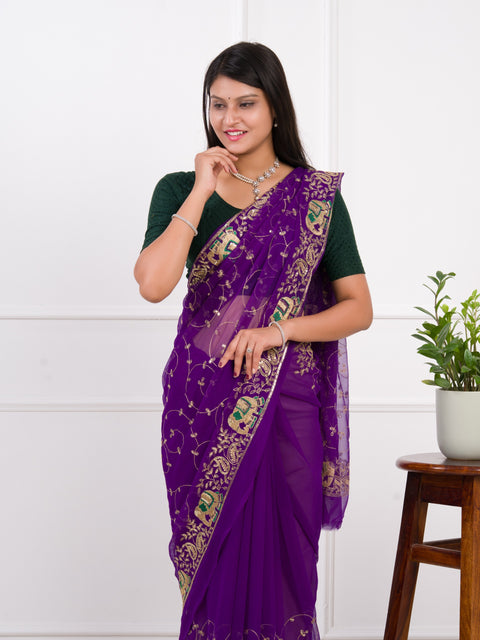 KcPc New Vibrant Traditional Look with Soft Georgette Saree JAY