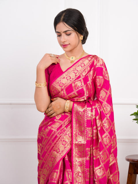 KcPc Latest New Art silk Banarasi Style With Zari weaving Work Saree KCPC