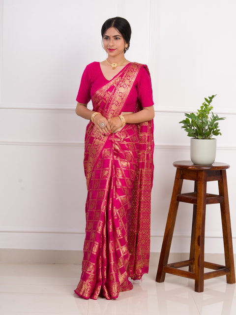 KcPc Latest New Art silk Banarasi Style With Zari weaving Work Saree KCPC