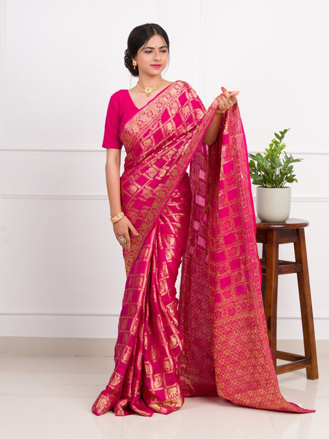 KcPc Latest New Art silk Banarasi Style With Zari weaving Work Saree KCPC