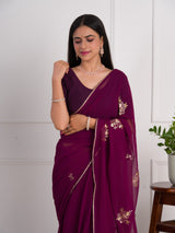  Chiffon Gotapatti Work LightweightSaree under 2000