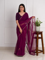  Chiffon Gotapatti Work LightweightSaree under 2000