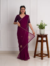  Chiffon Gotapatti Work LightweightSaree under 2000