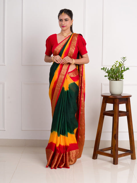 KcPc New Special Viscos silk Zari weaving Work Saree SAM