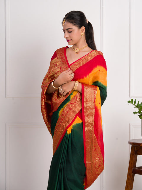 KcPc New Special Viscos silk Zari weaving Work Saree SAM