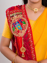 KcPc New Pure Georgette Marwardi Broach Style With Belbuti Work PIliya