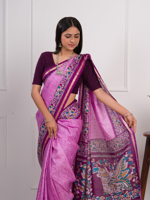 KcPc New Special Dola Silk Printed Style With Zari Border Work Saree  VJT