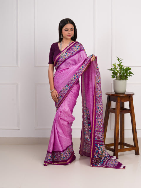 KcPc New Special Dola Silk Printed Style With Zari Border Work Saree  VJT