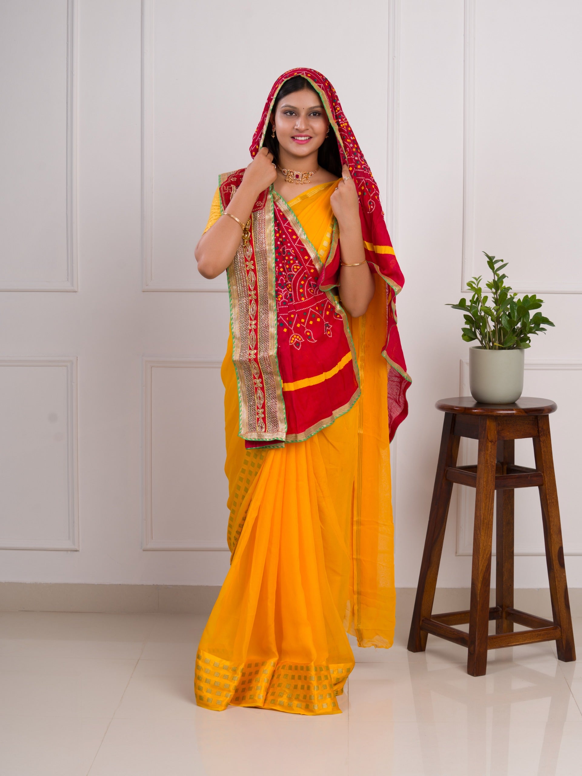 KcPc Special Cotton Marwadi Chunri in Broach Odhna Stole