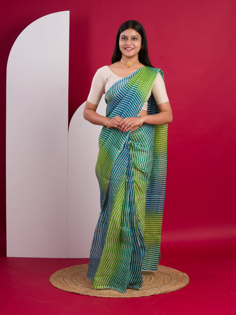KcPc Summer Special Kota Doria Saree  Sky Blue