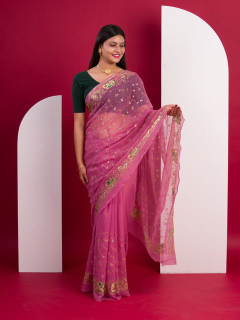 KcPc Special New Classic Traditional Saree in Soft Georgette Fabric  JAY