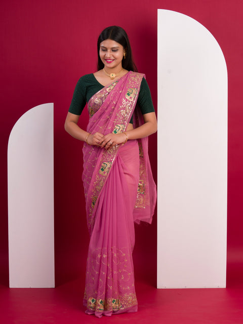 KcPc Special New Classic Traditional Saree in Soft Georgette Fabric  JAY