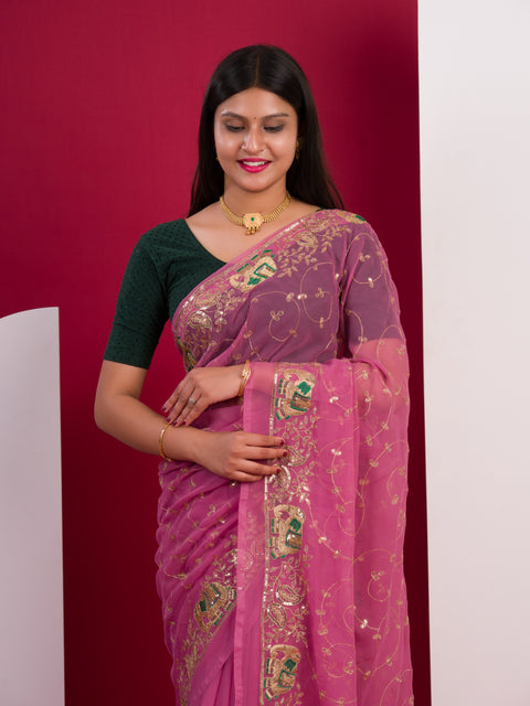 KcPc Special New Classic Traditional Saree in Soft Georgette Fabric  JAY