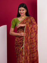 bandhani saree for Daily Wear 