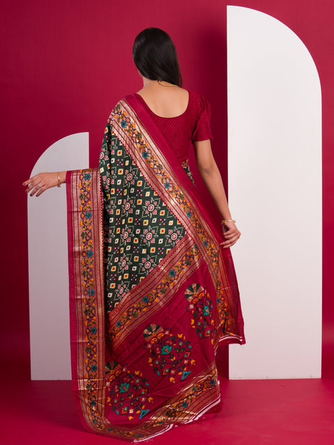 KcPc Pashmina Cotton silk Printed Saree SWA