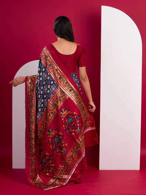 KcPc Pashmina Cotton silk printed Saree SWA