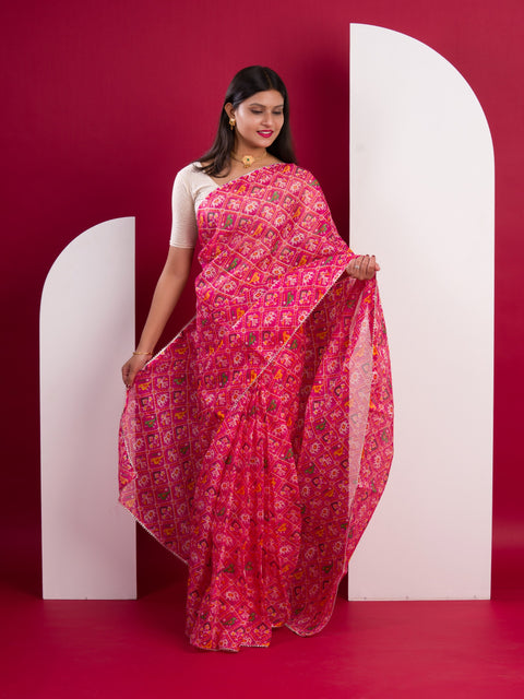 KcPc Summer Special Kota Doria Saree  Rani