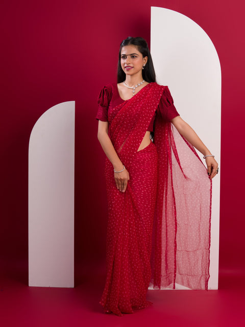 KcPc Launch New Chiffon Bandhani Light Weight Saree SUN