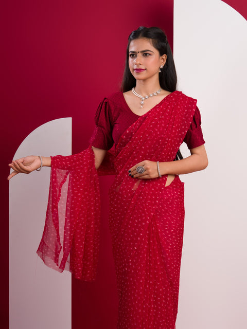 KcPc Launch New Chiffon Bandhani Light Weight Saree SUN