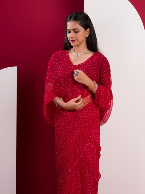 KcPc Launch New Chiffon Bandhani Light Weight Saree SUN