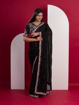 Chiffon Silk Saree with Elegant Sequence Design