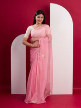 Chiffon Gotapatti Work Lightweight Saree
