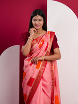  Chinon Sequence zari Thread Banarasi Border saree for festivals incolour