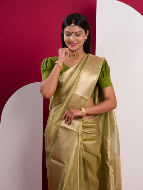 KcPc New Pure Tissue Silk Banarasi kanjivaram Saree  KB